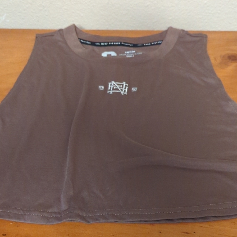Flag Nor Fail Brown Crop Top